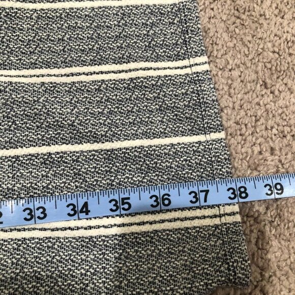 Maeve Blue and White Faux Body Wrap Striped Column Dress Anthropologie Sz Small - Picture 10 of 10